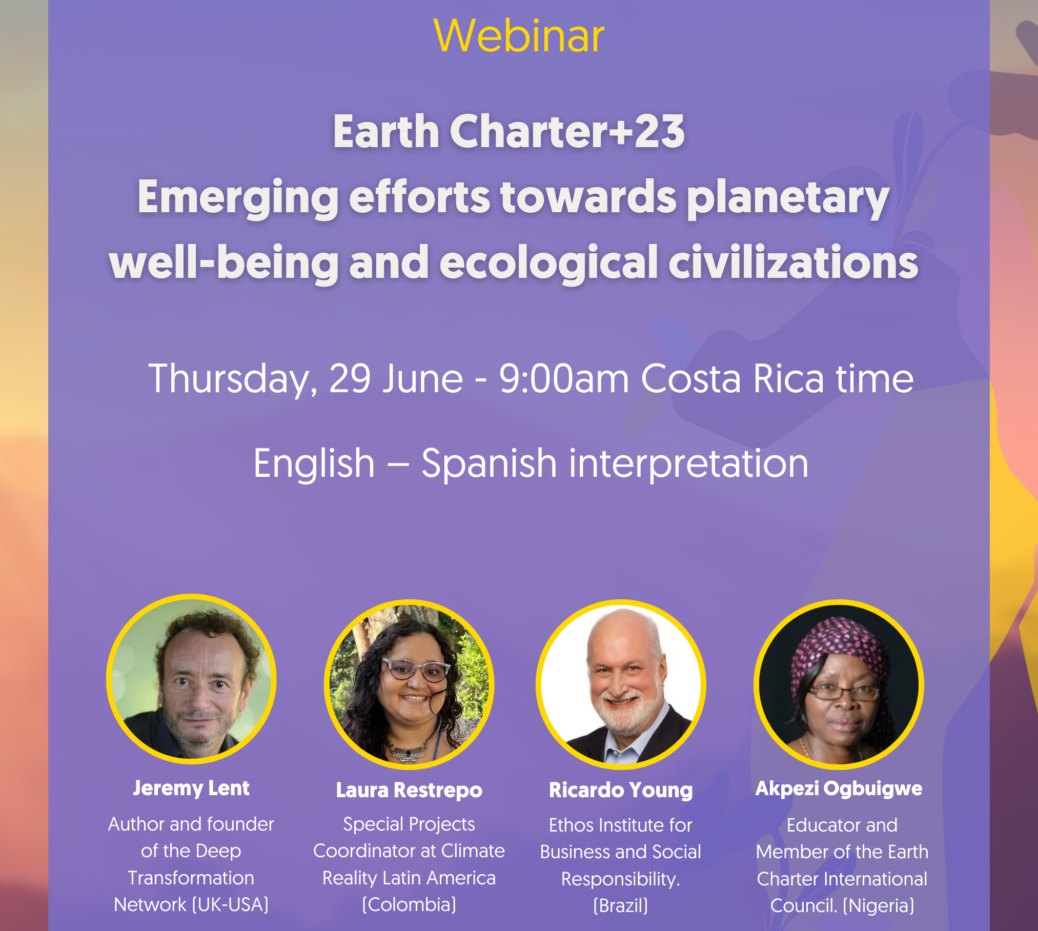 Free Webinar: A Conversation on The Web of Meaning: Integrating Science and  Traditional Wisdom to Find Our Place in the Universe - Earth Charter