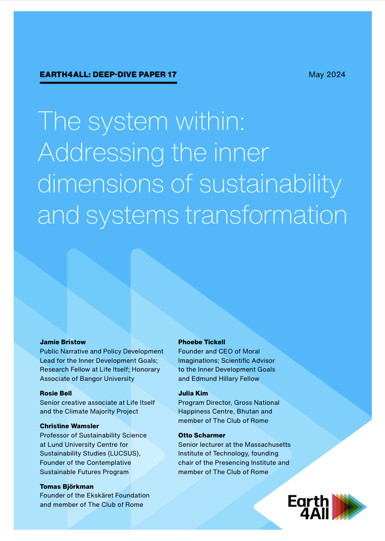 The system within: Addressing the inner dimensions of sustainability and systems transformation