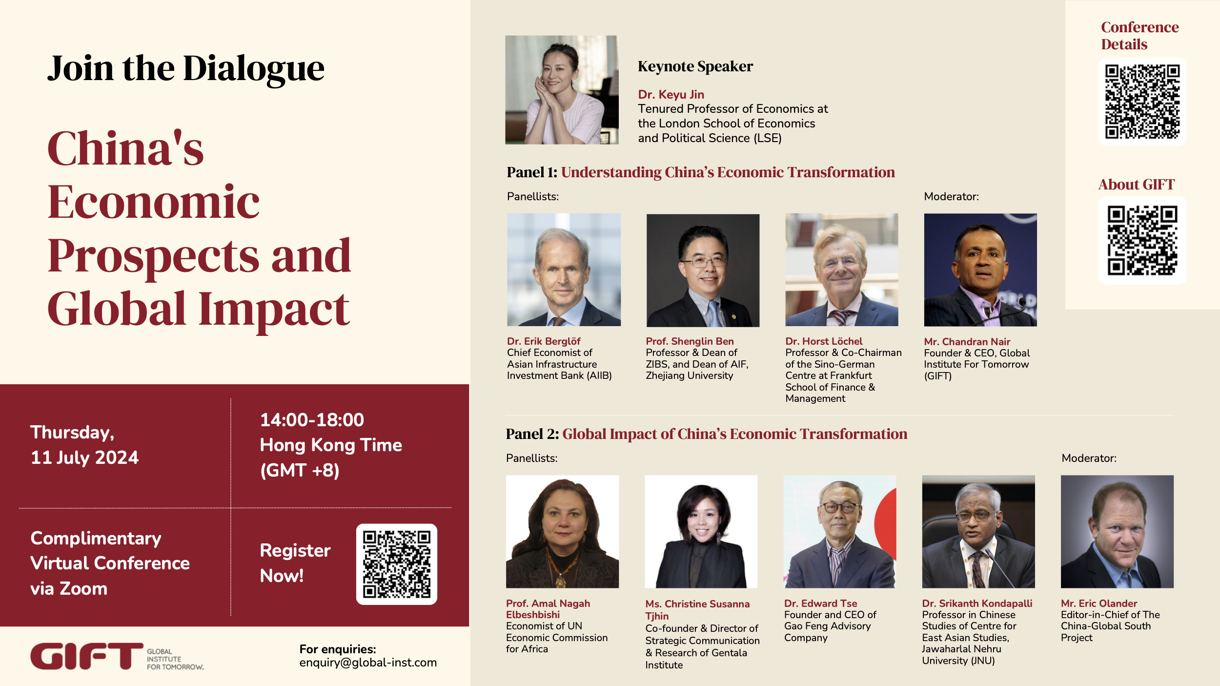 GIFT Conference on China's Economic Prospects and Global Impact